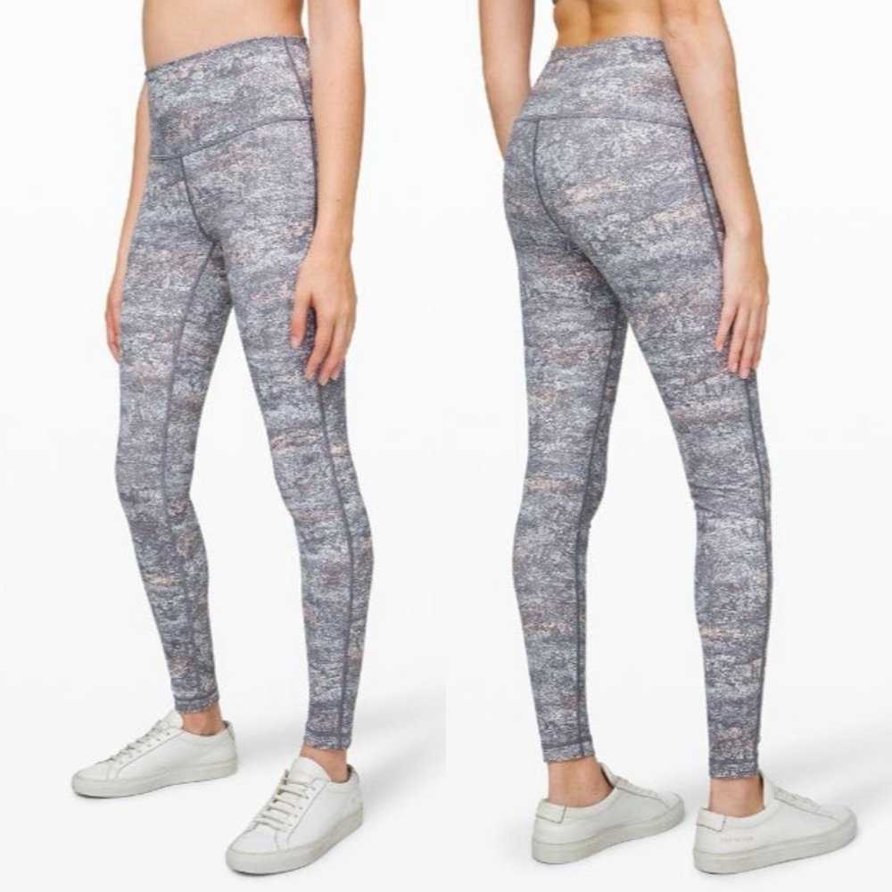lululemon athletica Gray Patterned Leggings